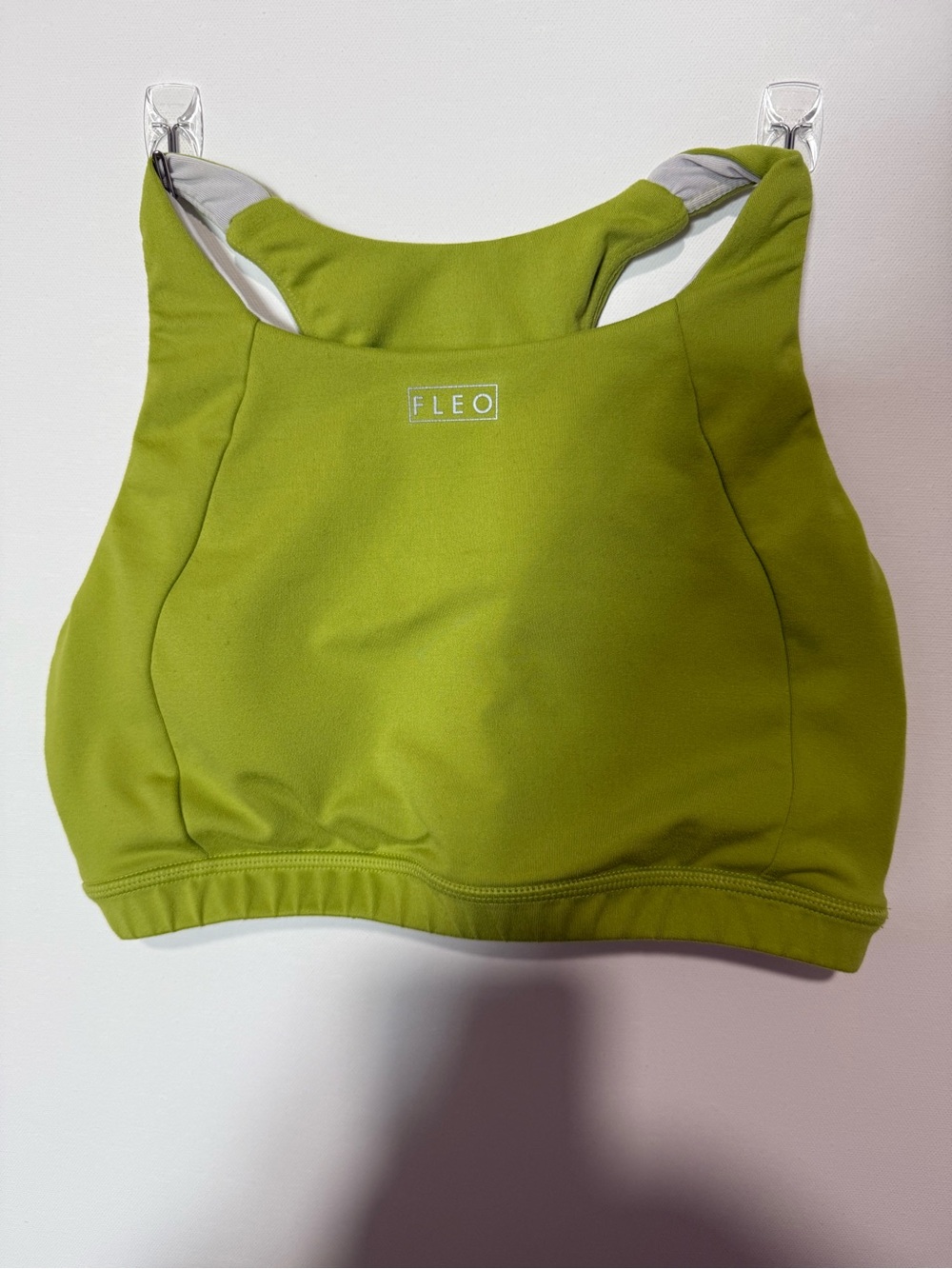 Fleo White with Lime Green Sports Bra size M